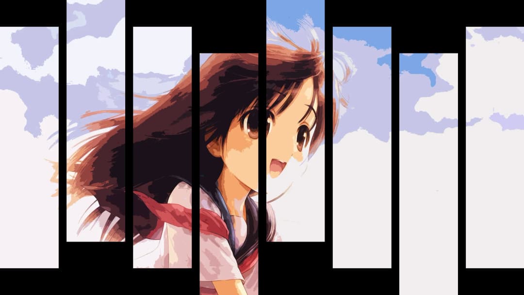 Anime Girl Blue Sky – 8 Panels Hierarchy