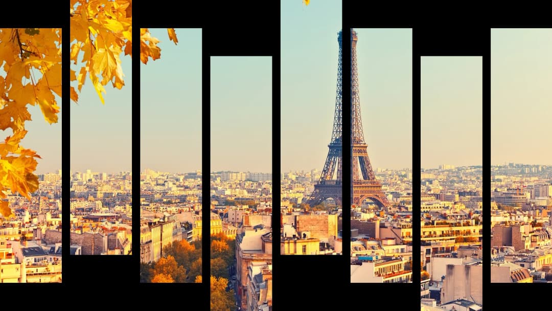 Autumn Paris Skyline – 8 Panels Hierarchy