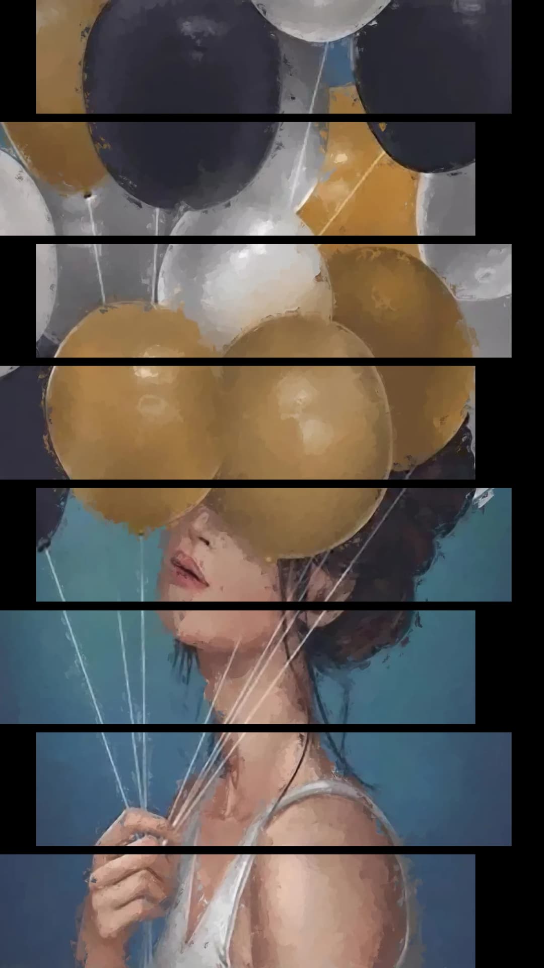 Balloons Over Face – 8 Panels Up & Down