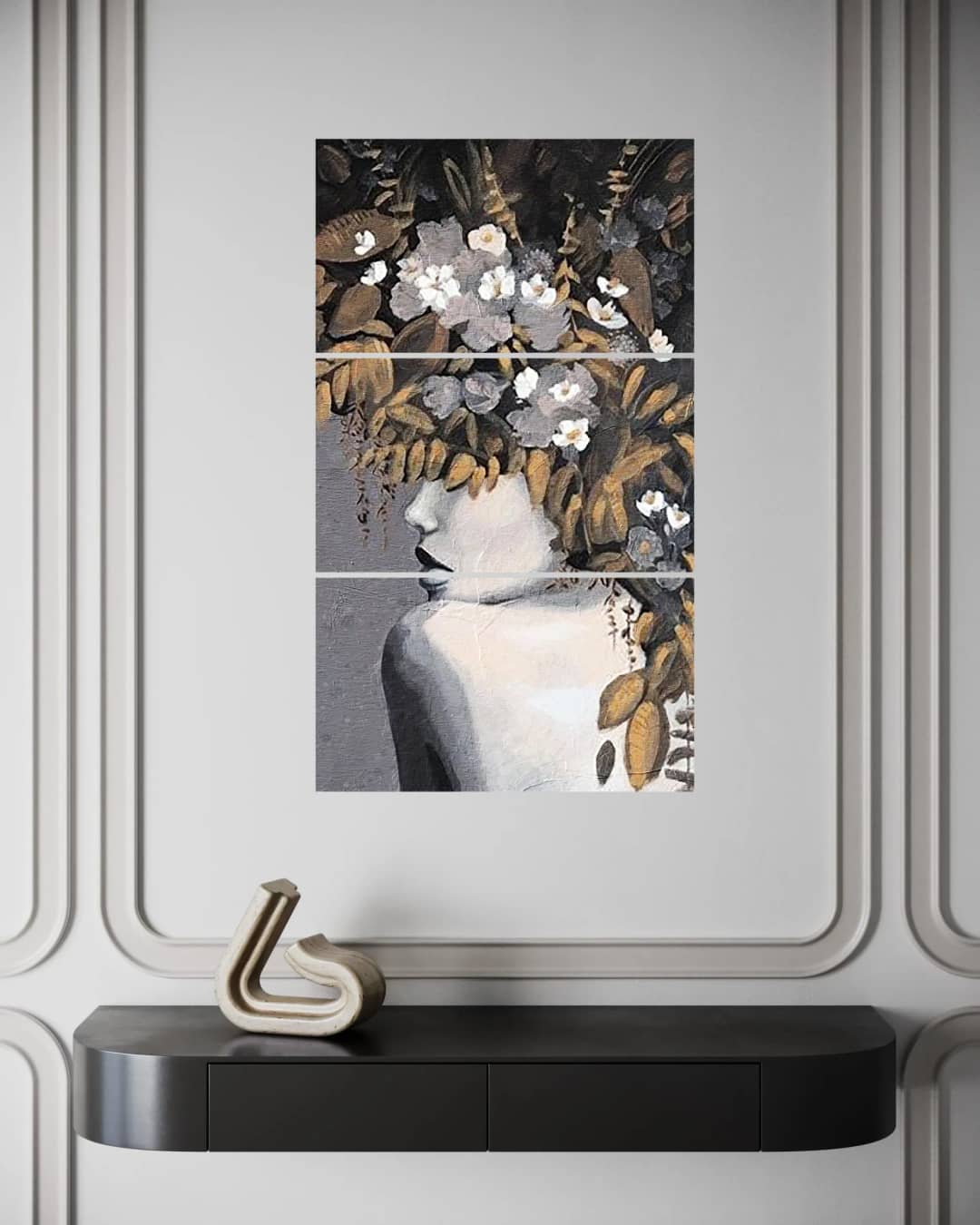 Botanical Head Dream – 3 Panels