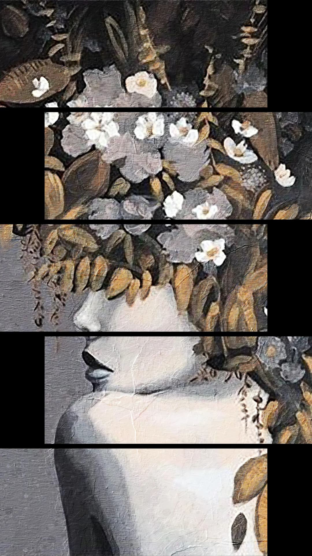 Botanical Head Dream – 5 Panels Up & Down