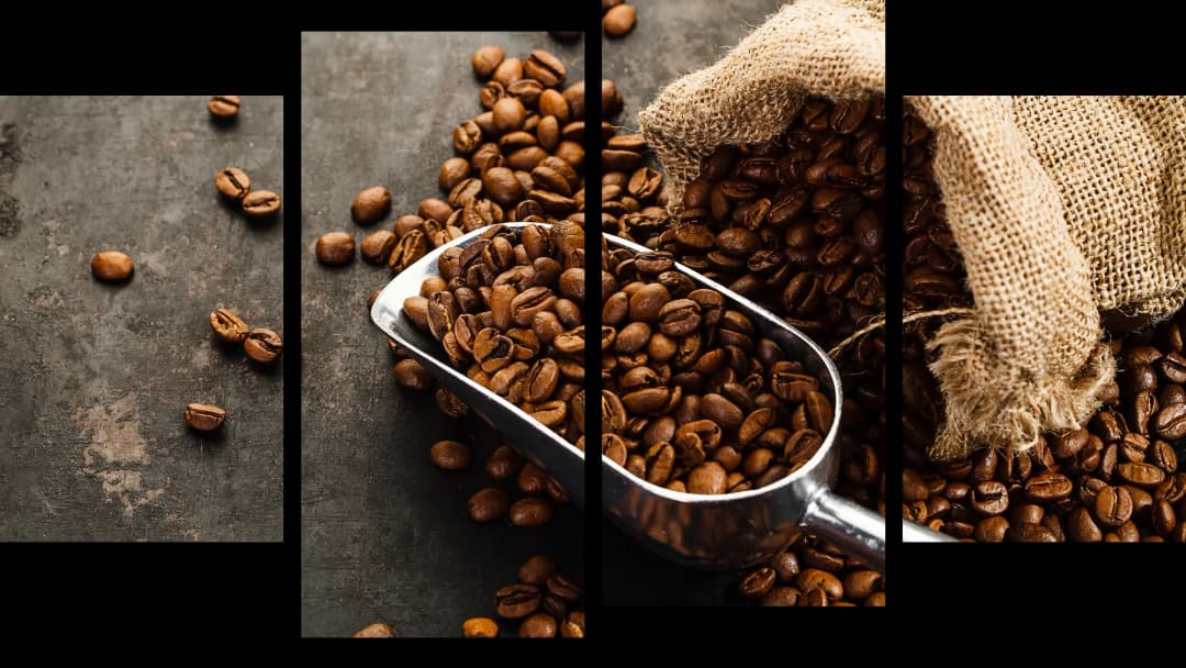 Burlap Sack Coffee Beans – 4 Panels