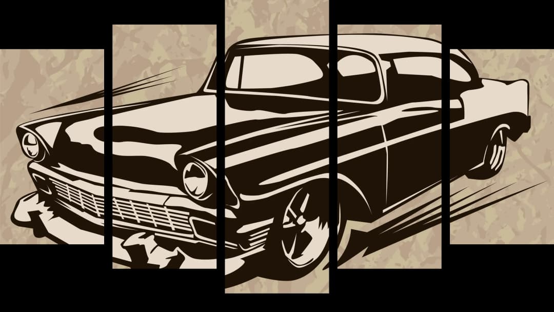 Classic Muscle Car – 5 Panels Hierarchy