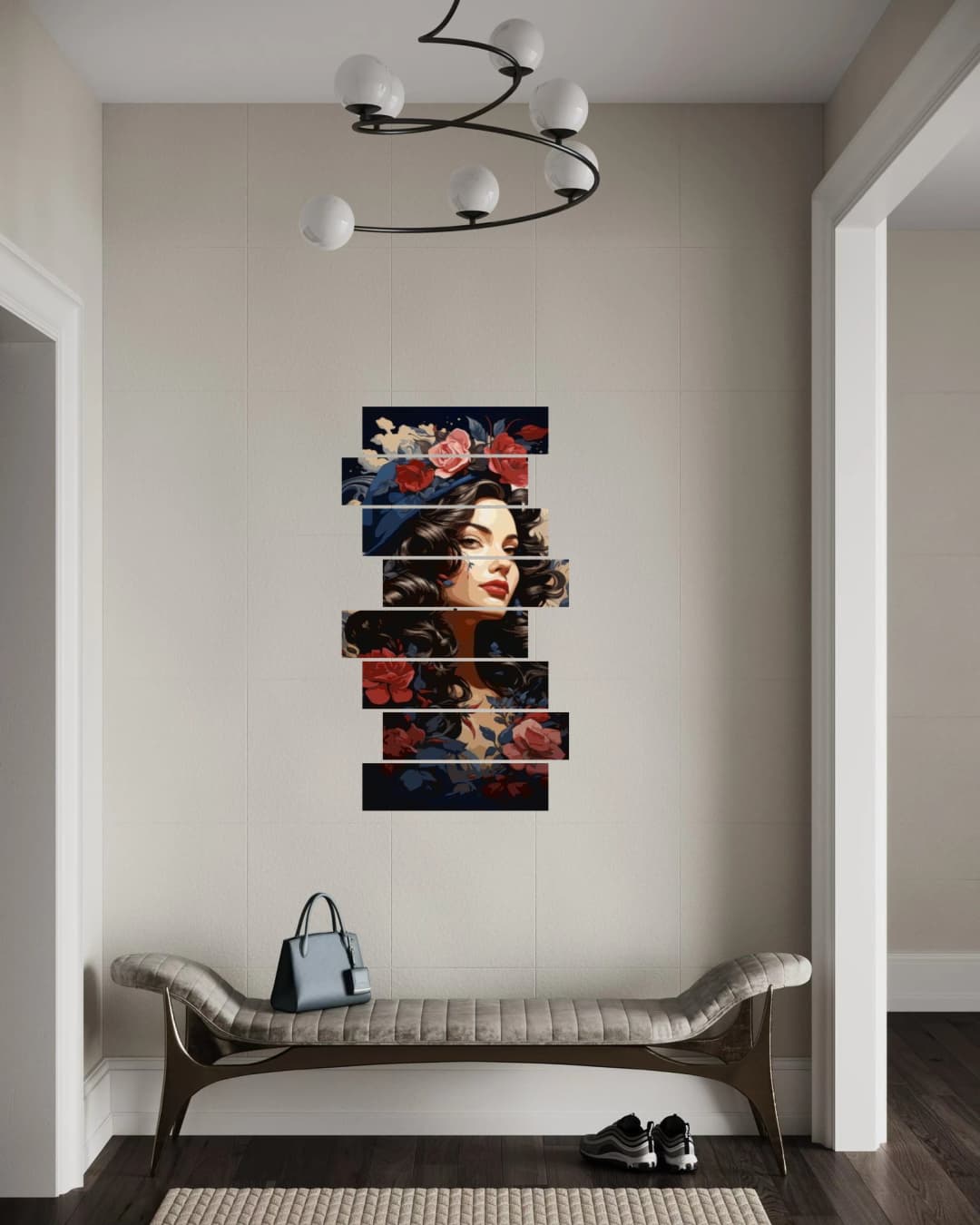 Curly Rose portrait – 8 Panels Hierarchy