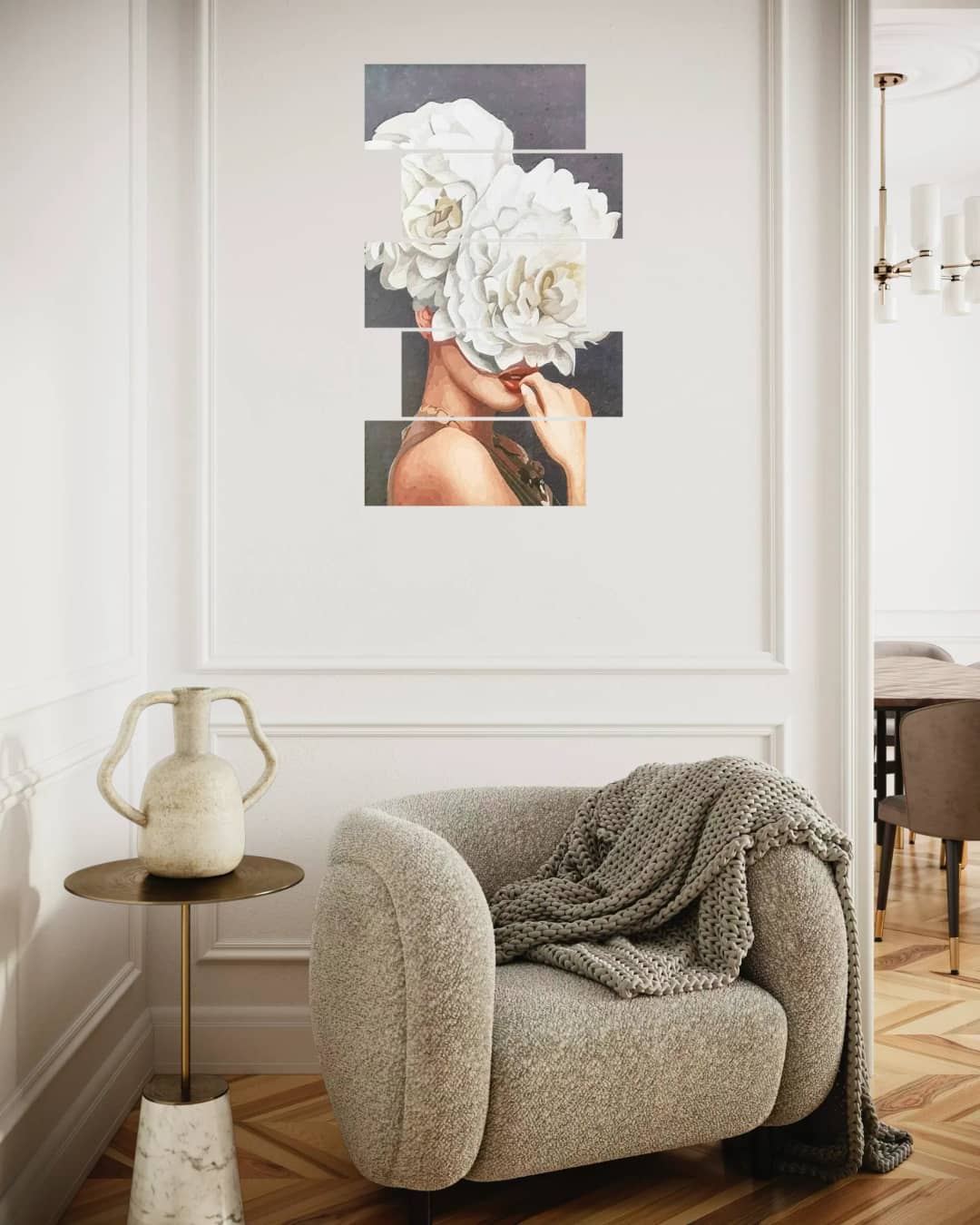 Double Peony Crown – 5 Panels Up & Down