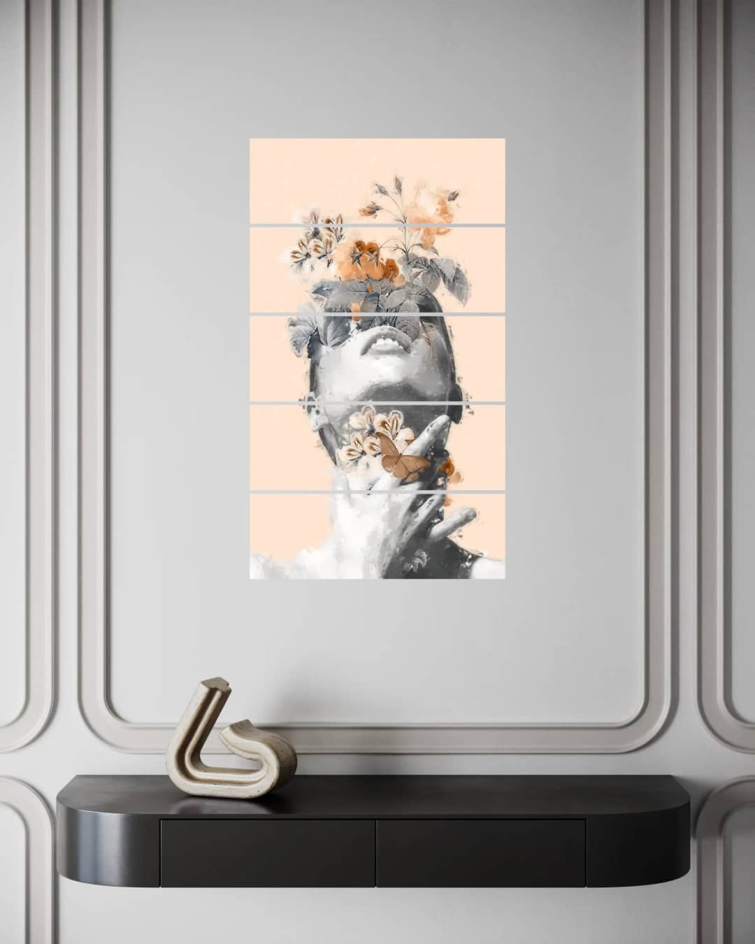 Dreamy Floral Face – 5 Panels Straight