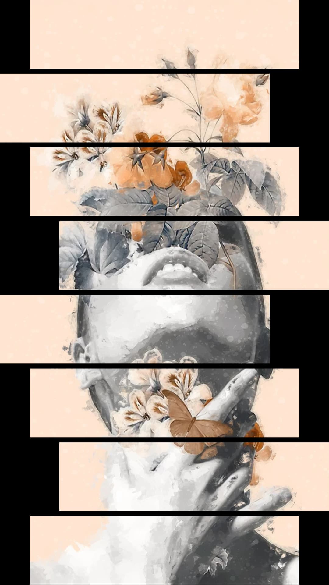 Dreamy Floral Face – 8 Panels Hierarchy