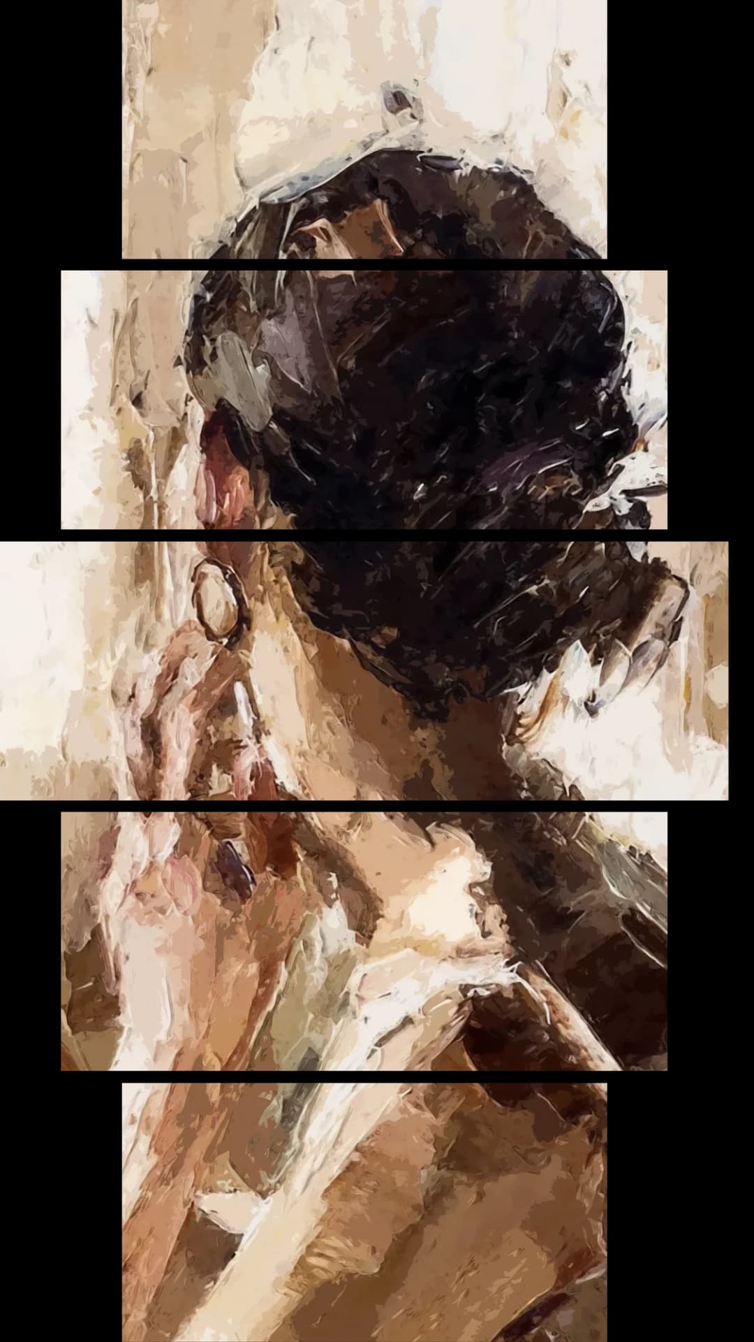 Elegant Back Portrait – 5 Panels Hierarchy