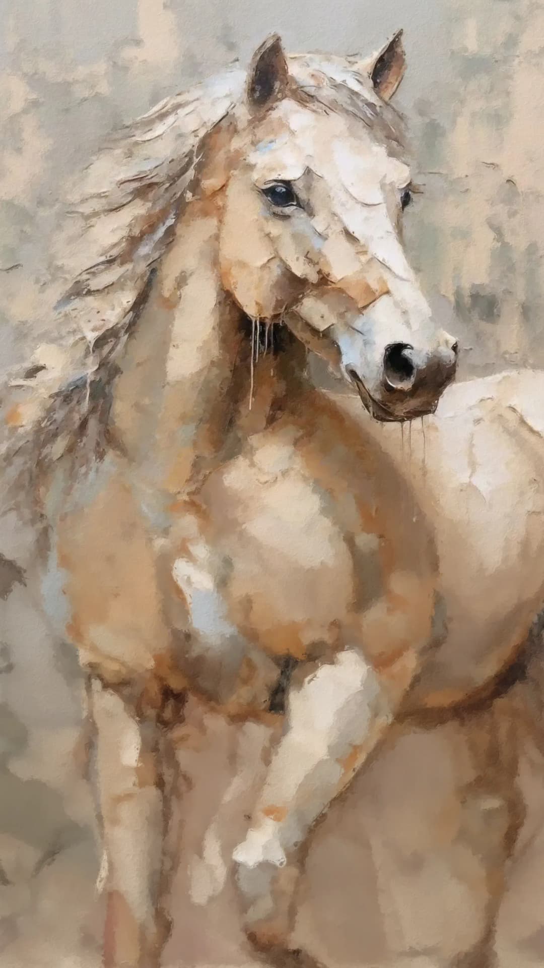 Elegant Cream Horse