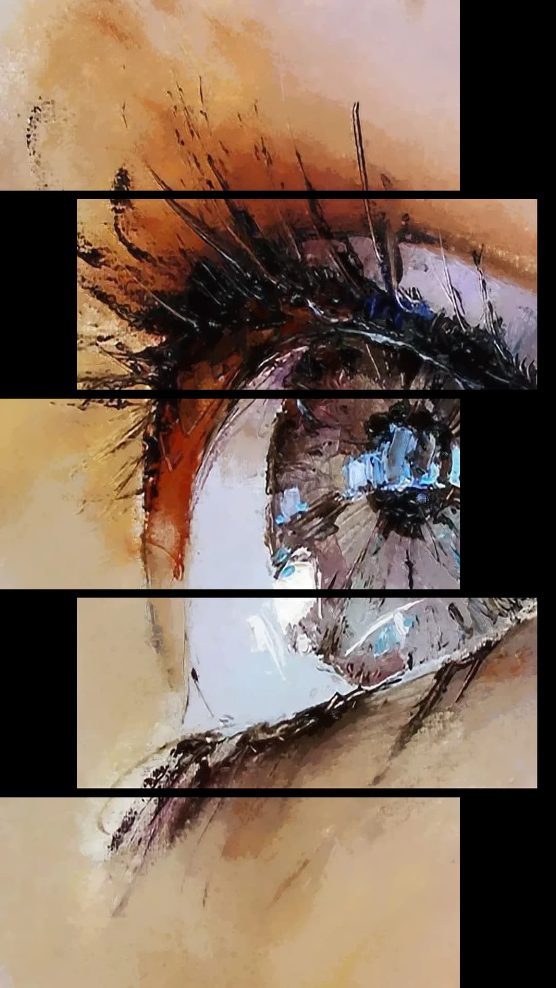 Expressive Painted Eye – 5 Panels Up & Down