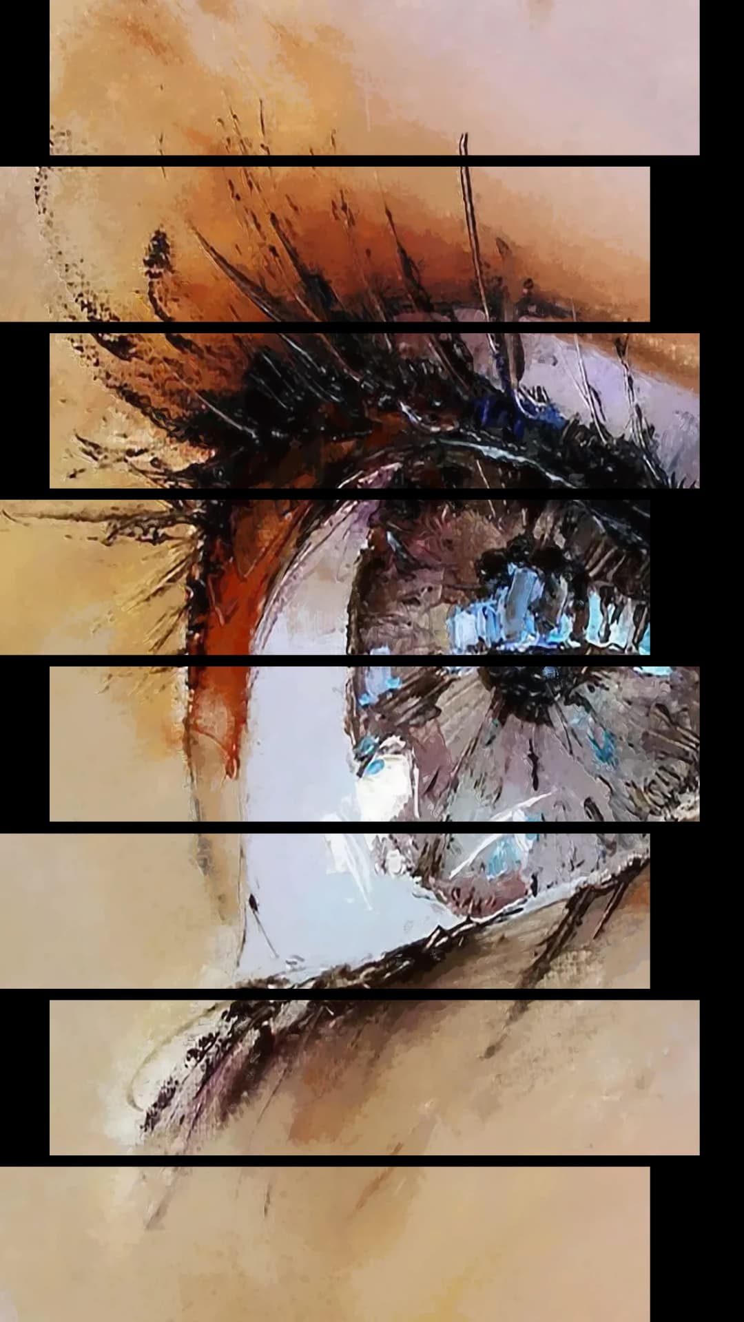 Expressive Painted Eye – 8 Panels Up & Down
