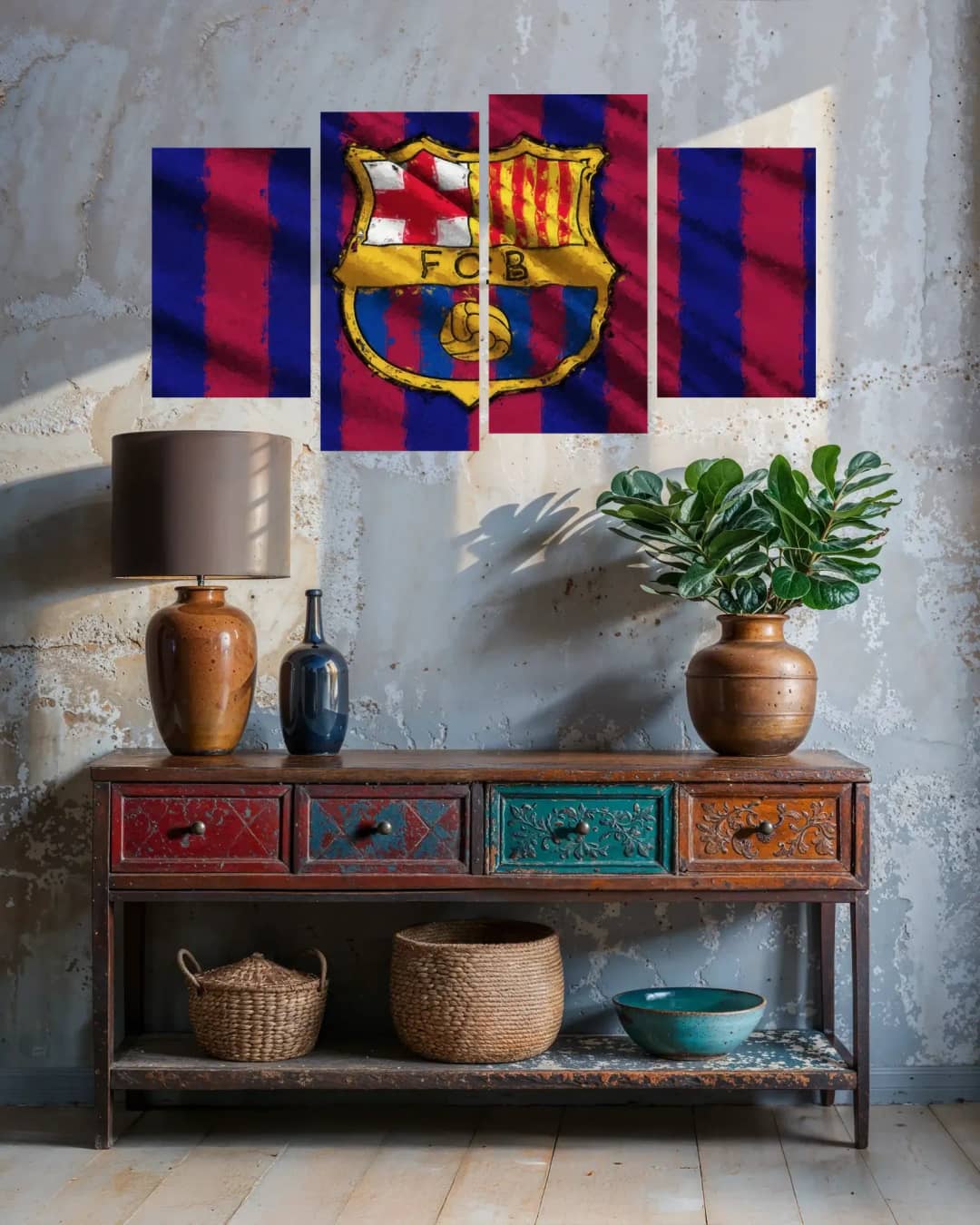 FC Barcelona Club Crest – 4 Panels