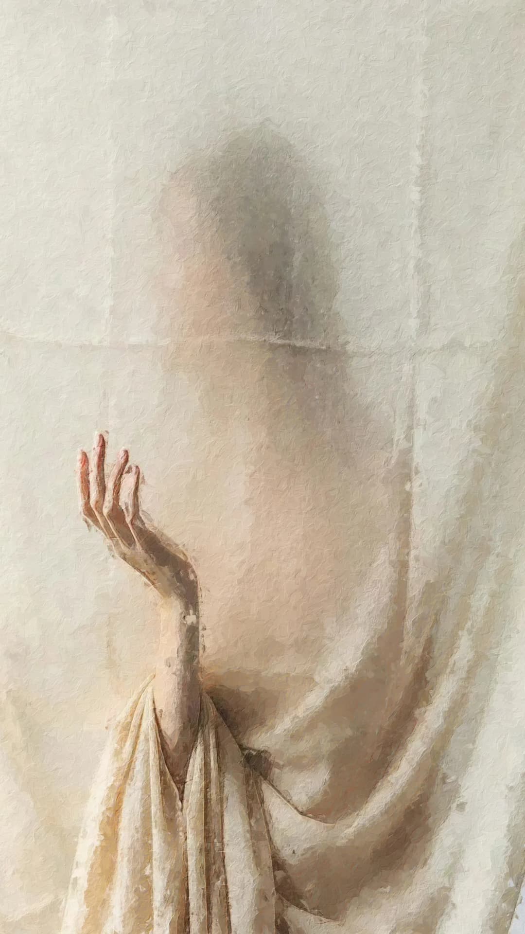 Ghostly Hand Curtain