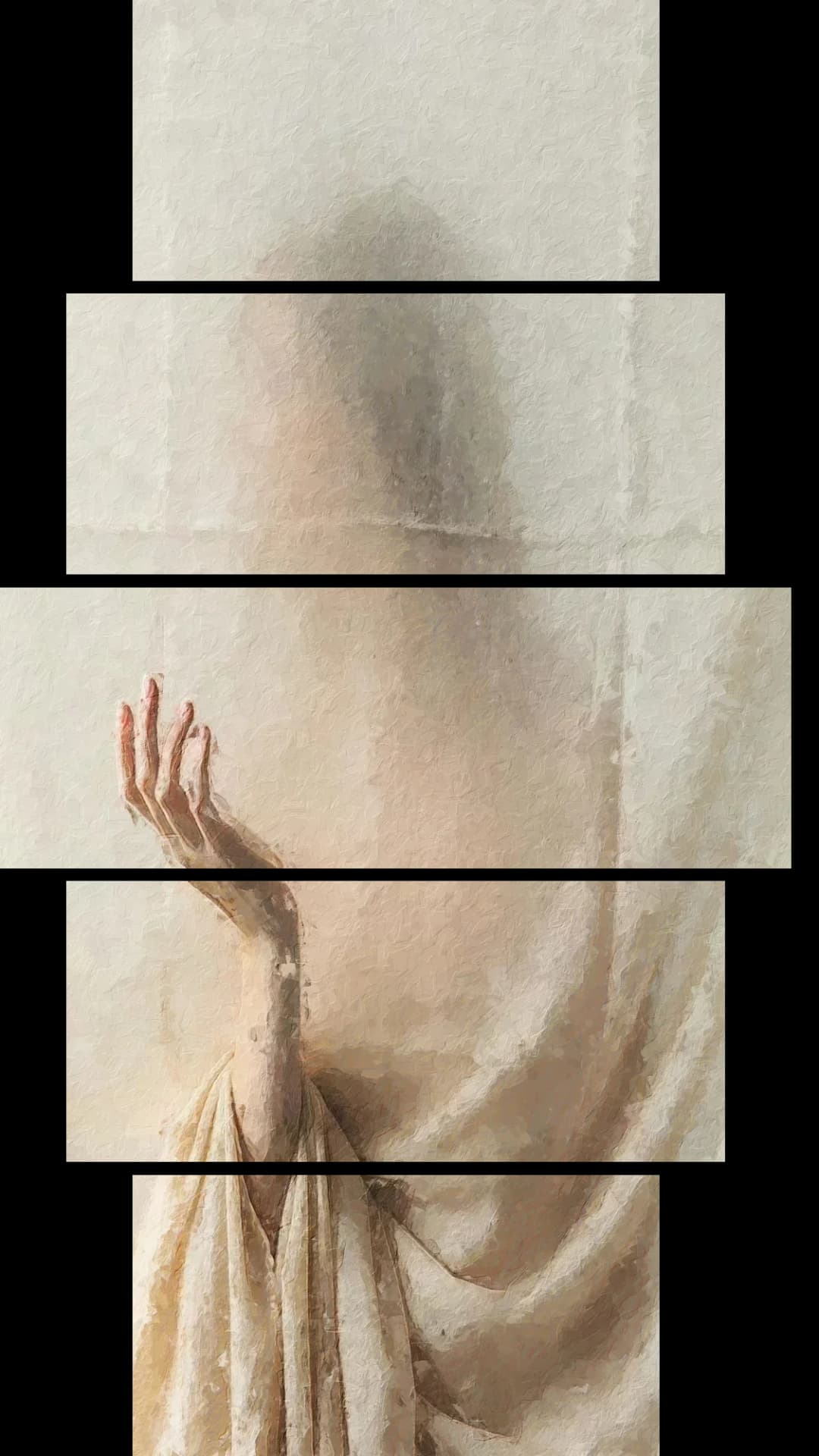 Ghostly Hand Curtain – 5 Panels Hierarchy