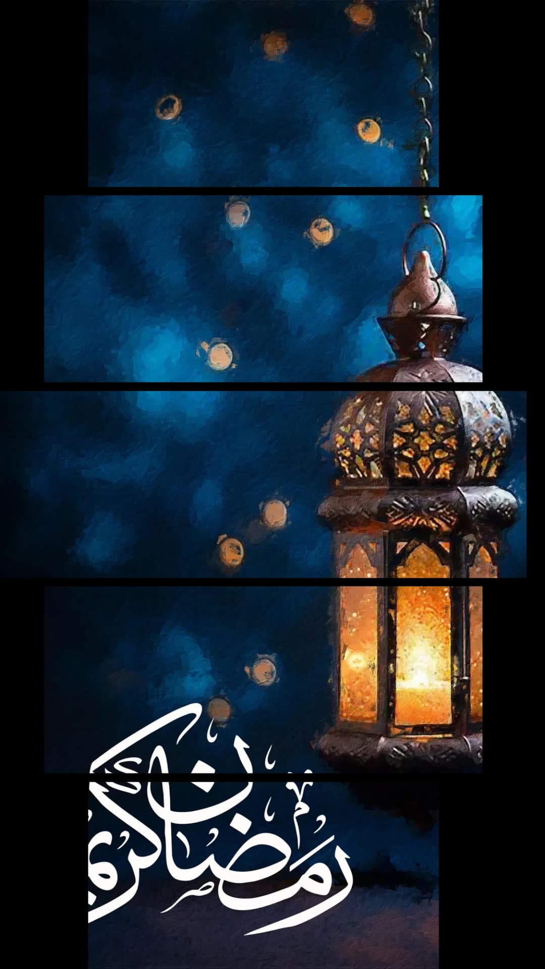 Glowing Ramadan Lantern – 5 Panels Hierarchy