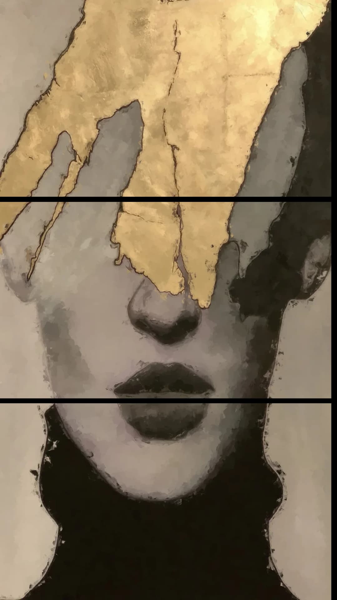 Gold Cover Face – 3 Panels