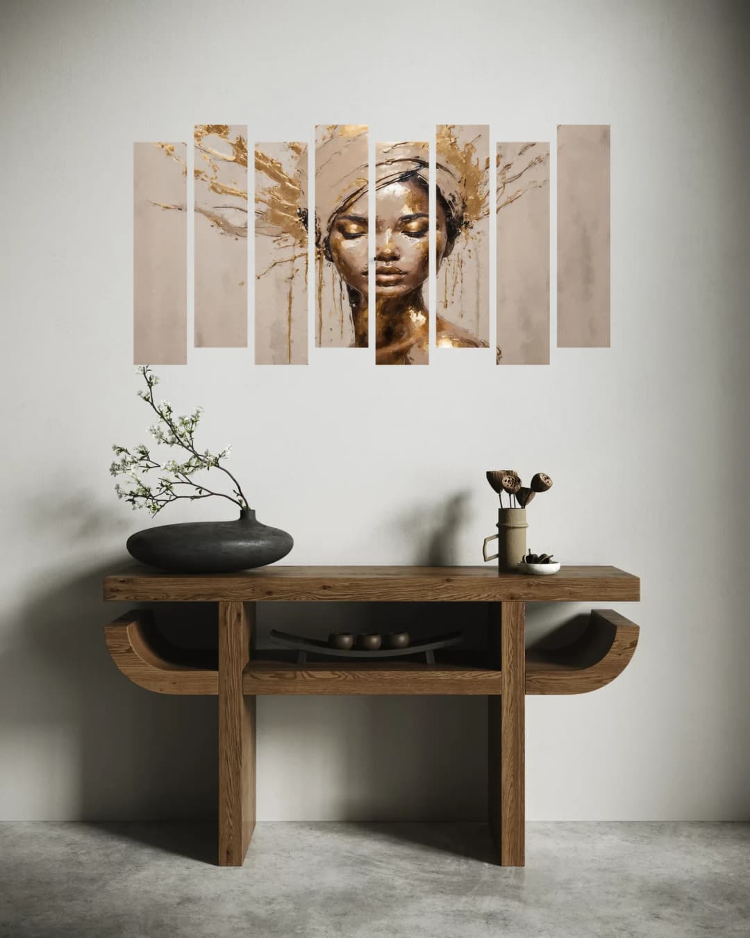 Gold Splash Meditation – 8 Panels Up & Down
