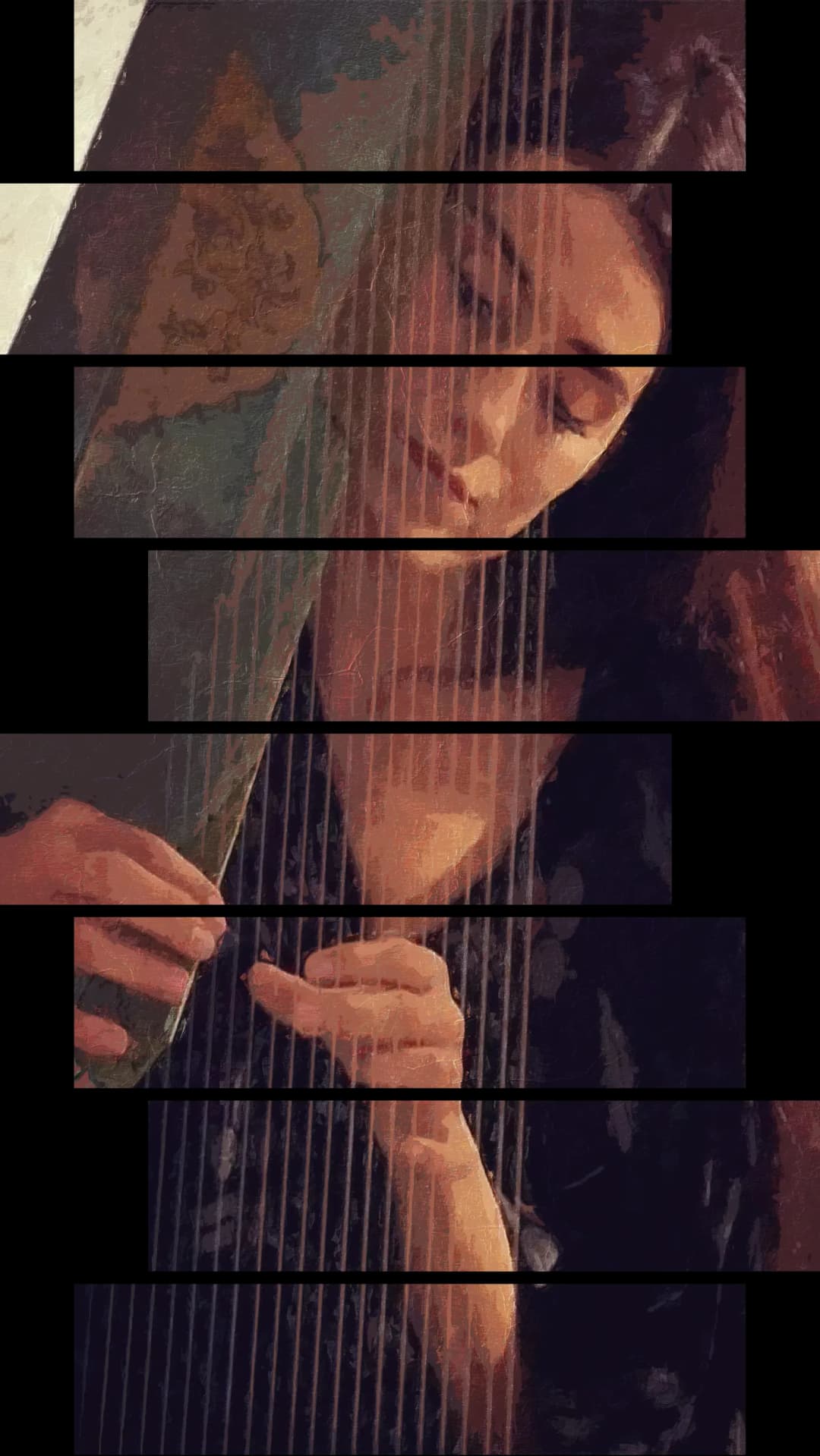 Harp Player Dark – 8 Panels Hierarchy