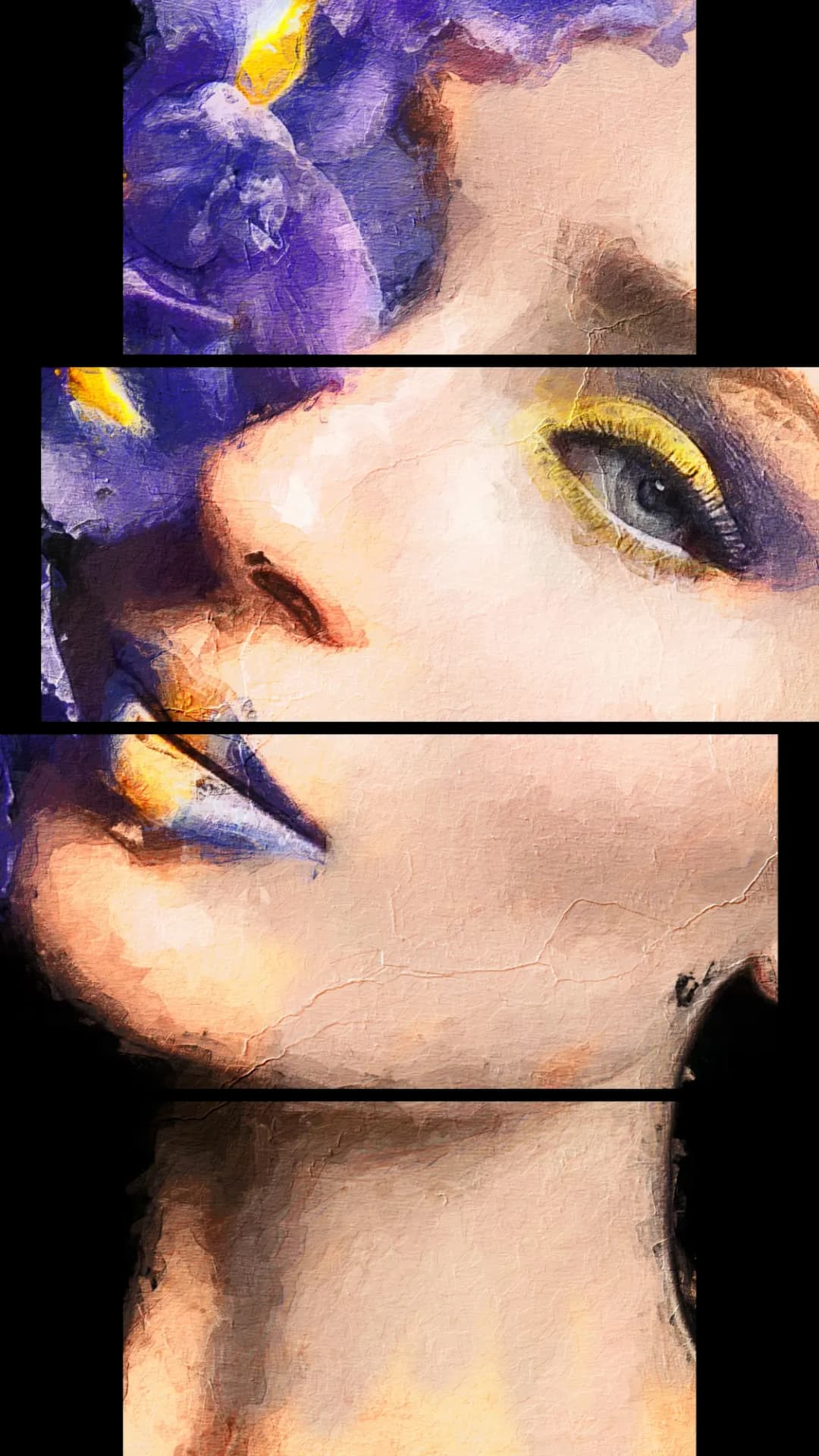 Iris Woman portrait – 4 Panels