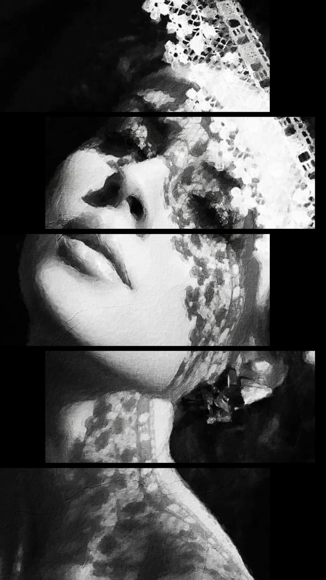 Lace Veil Portrait – 5 Panels Up & Down