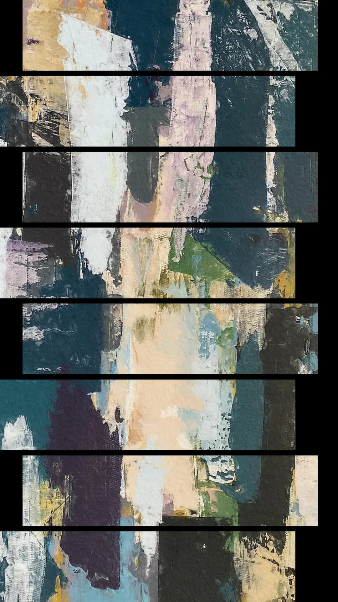 Layered Vertical Strokes – 8 Panels Up & Down