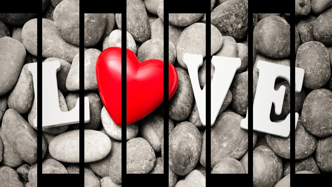 Love Heart Stones – 8 Panels Up & Down