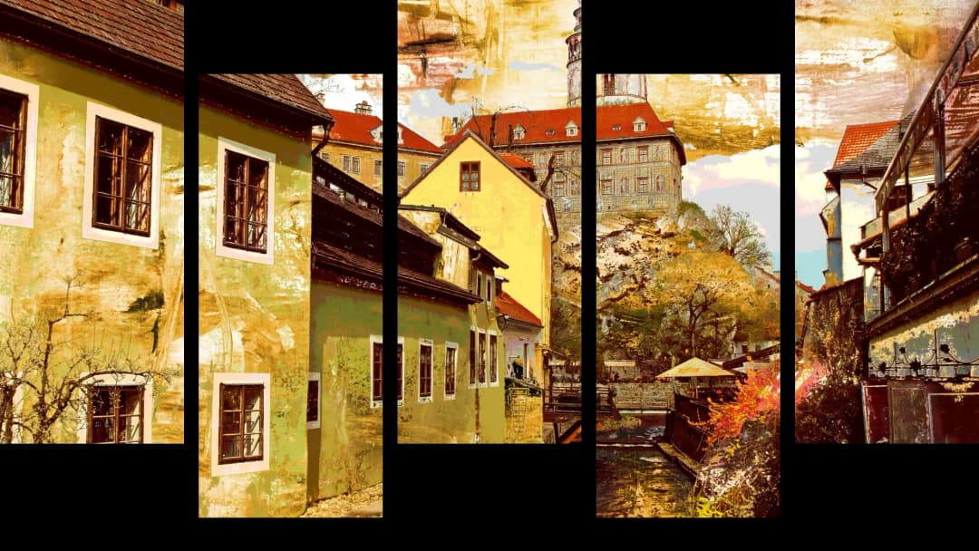Medieval Czech Town – 5 Panels Up & Down