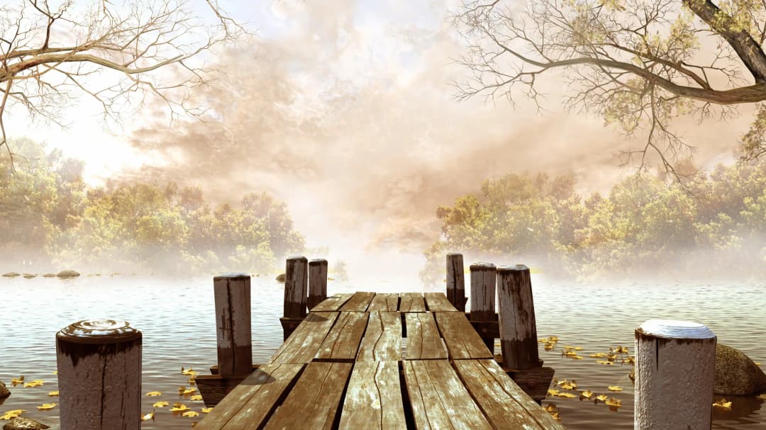 Misty Autumn Dock