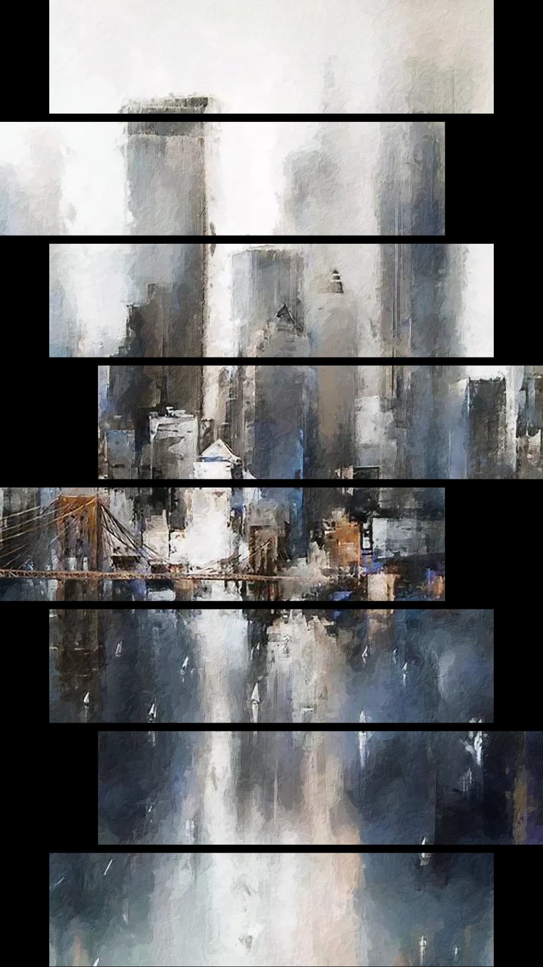 Misty Manhattan Skyline – 8 Panels Hierarchy
