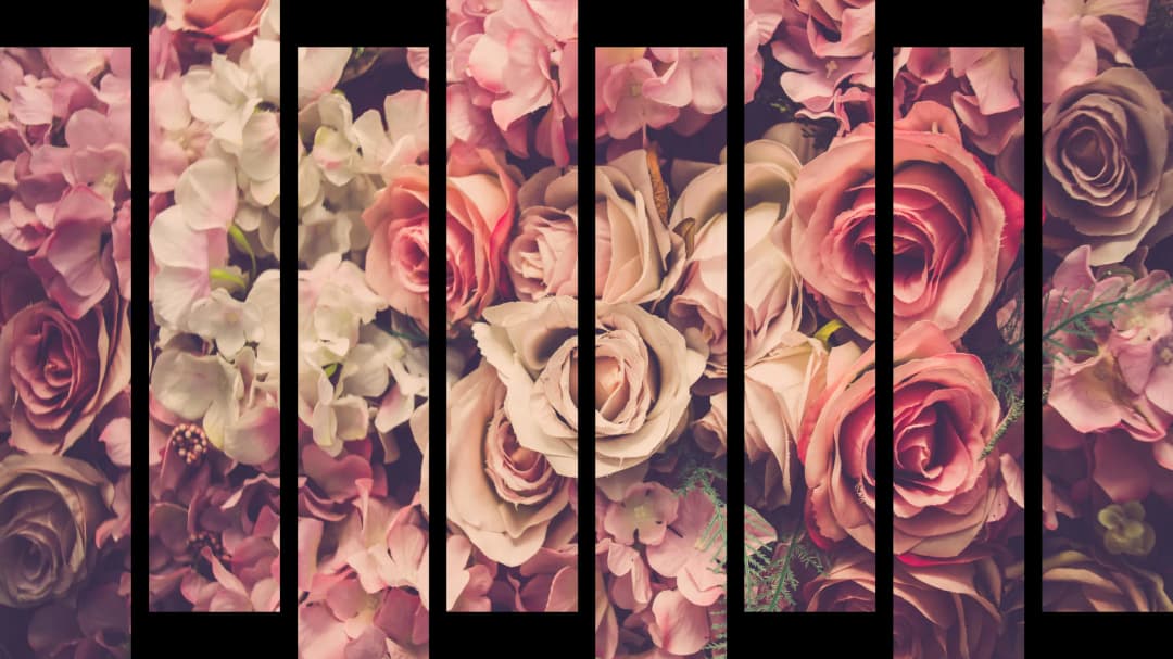 Mixed Rose Bouquet – 8 Panels Up & Down