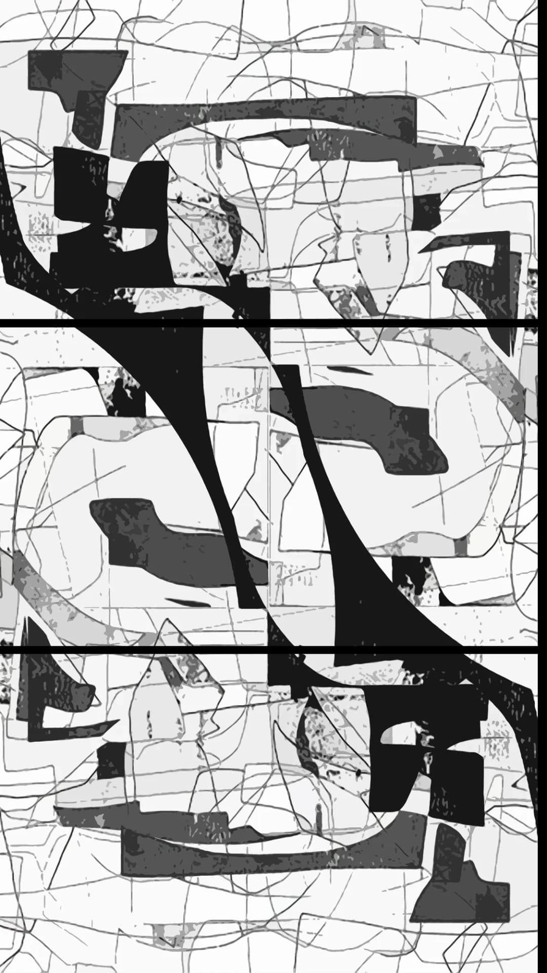 Monochrome Urban Fragments – 3 Panels