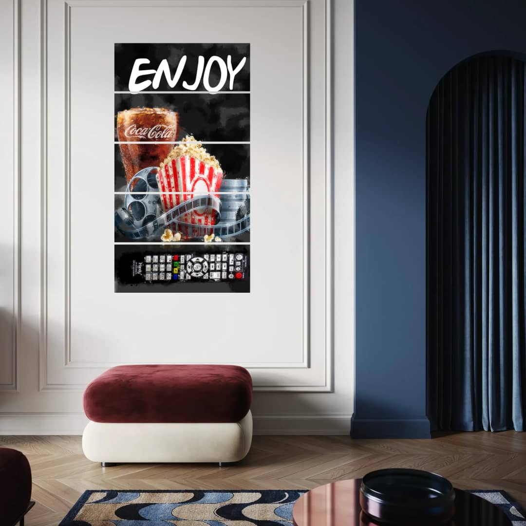 Movie Night Popcorn – 5 Panels Straight