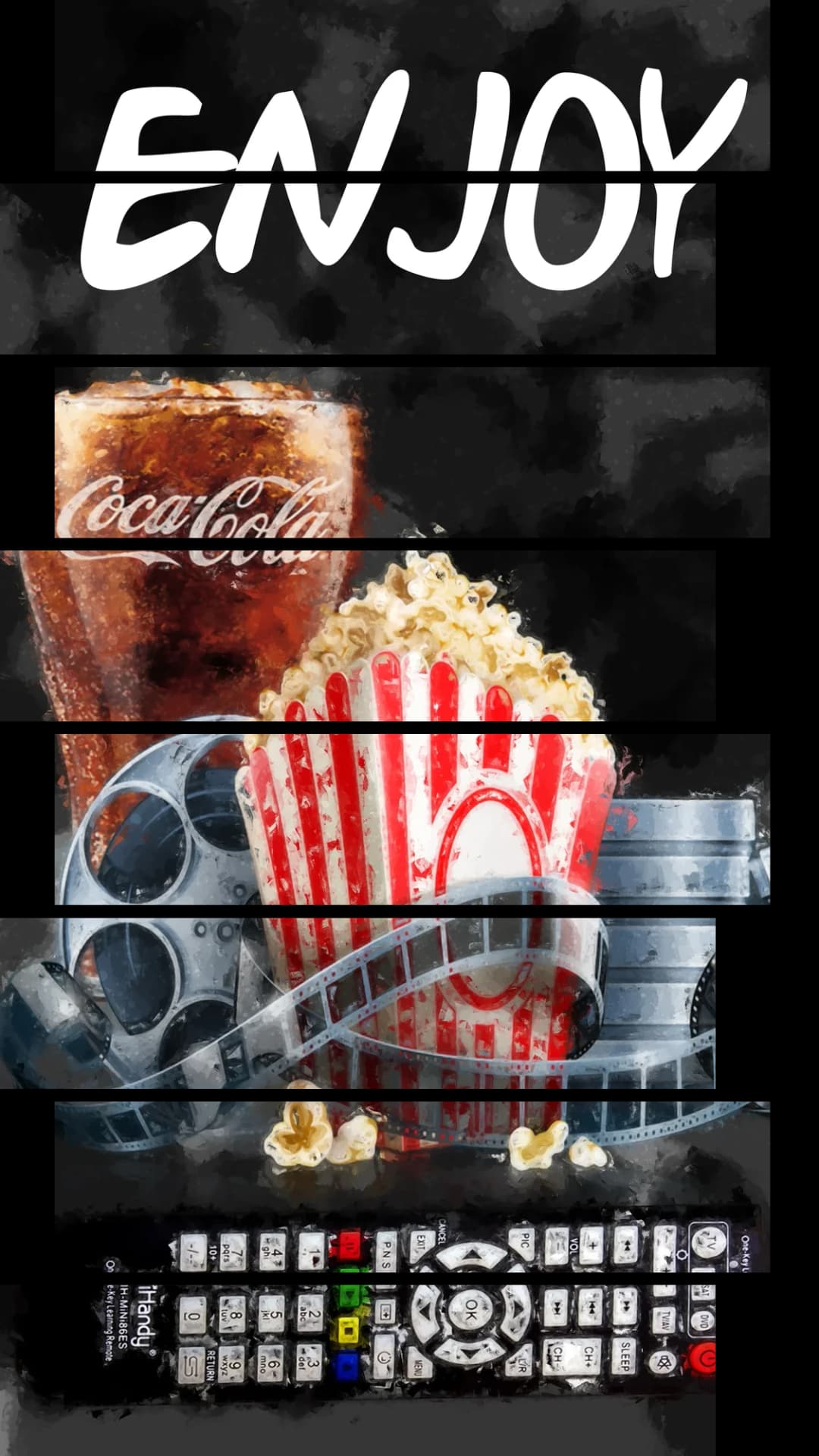 Movie Night Popcorn – 8 Panels Up & Down