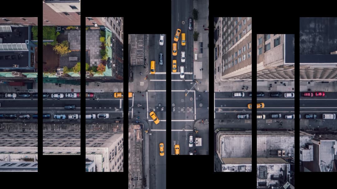 New York Aerial View – 8 Panels Hierarchy