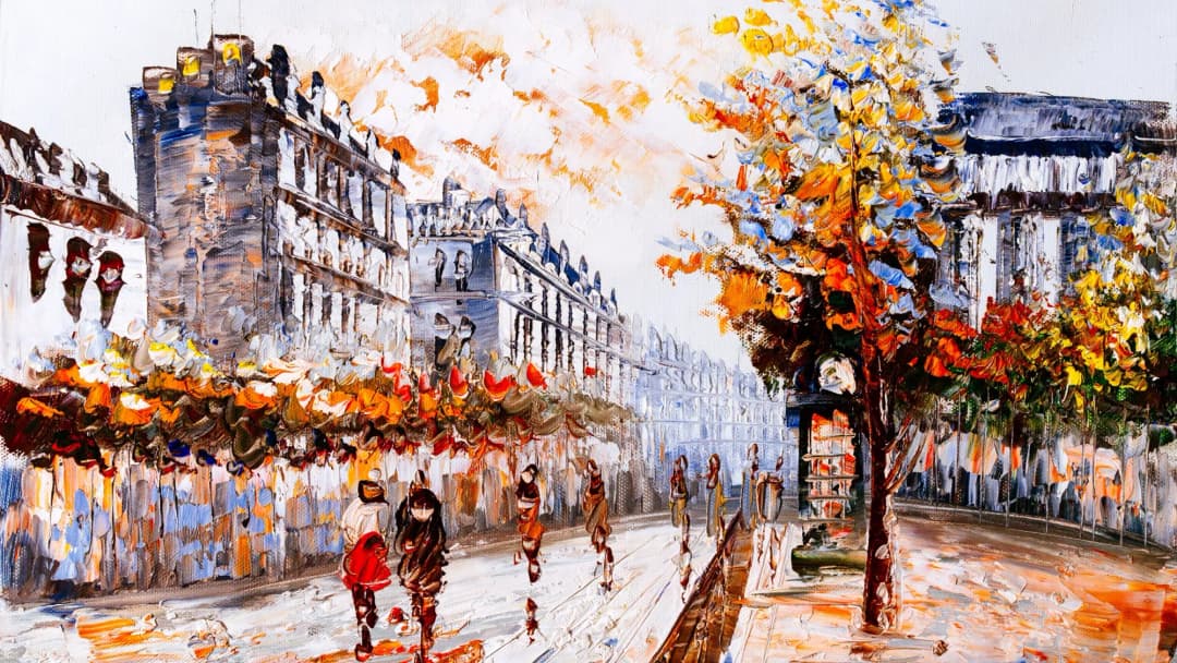 Paris Autumn Boulevard