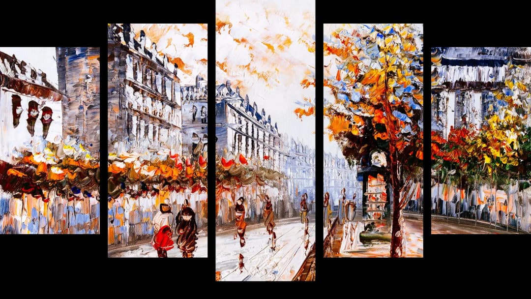 Paris Autumn Boulevard – 5 Panels Hierarchy