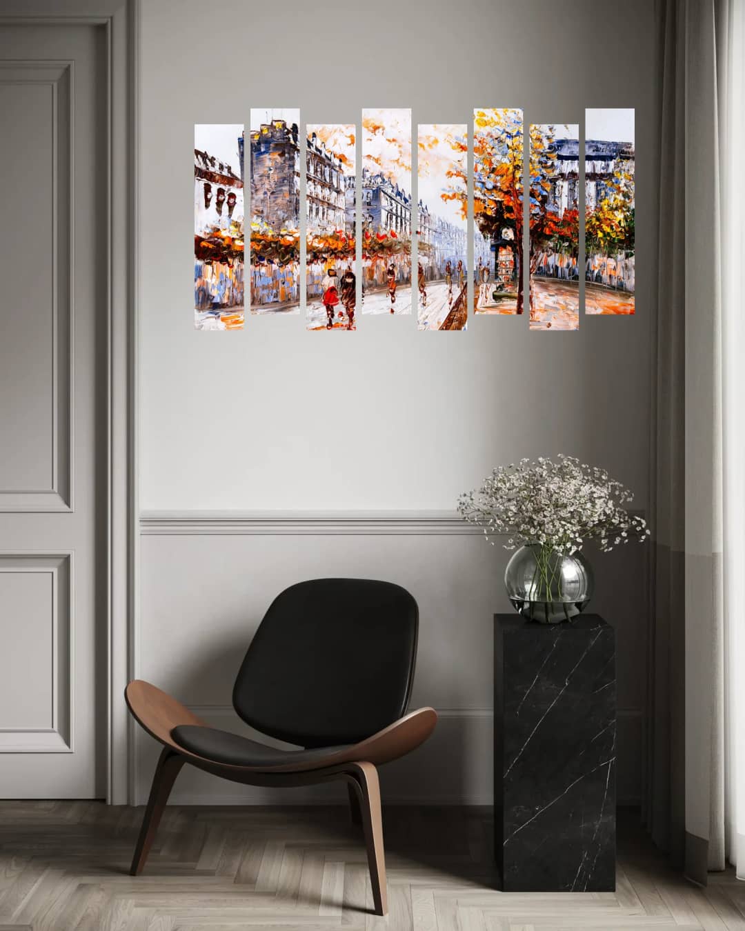 Paris Autumn Boulevard – 8 Panels Up & Down
