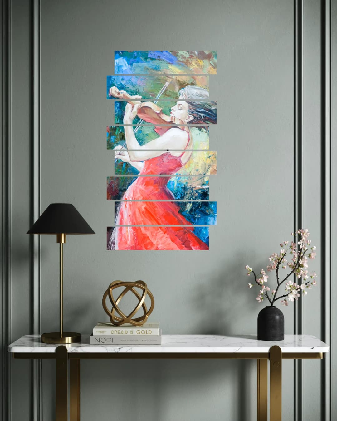 Passionate Violinist Red – 8 Panels Up & Down