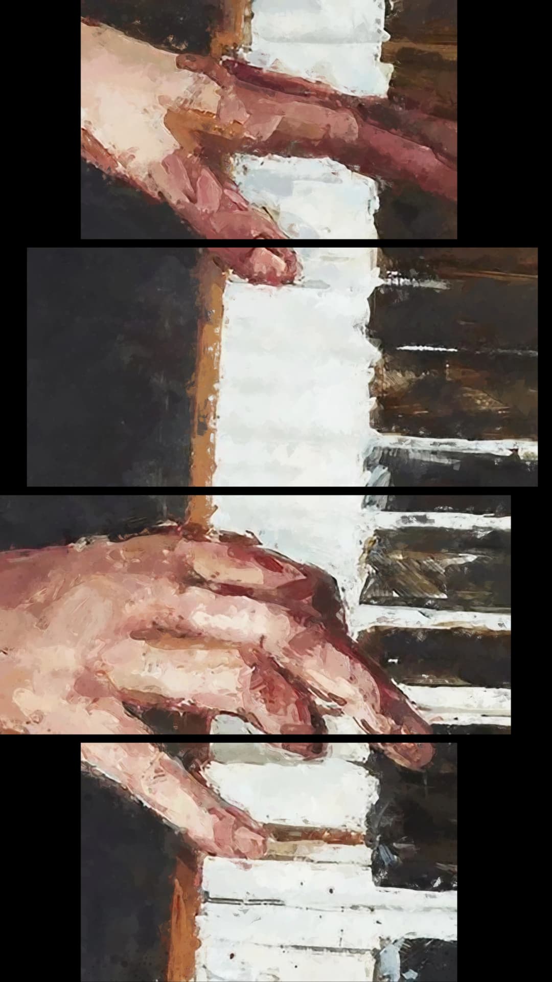Piano Hands Portrait – 4 Panels