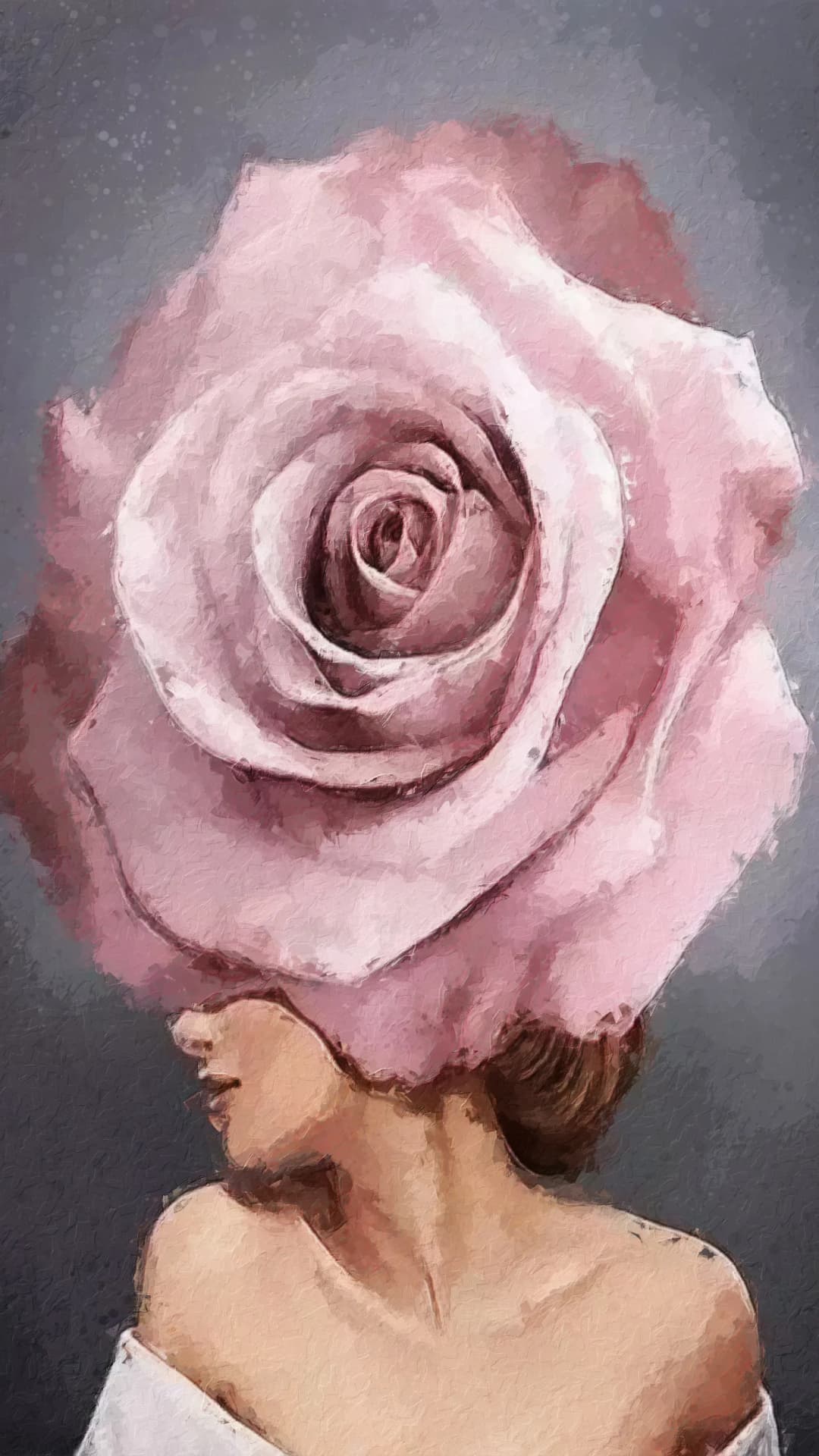 Pink Rose Head