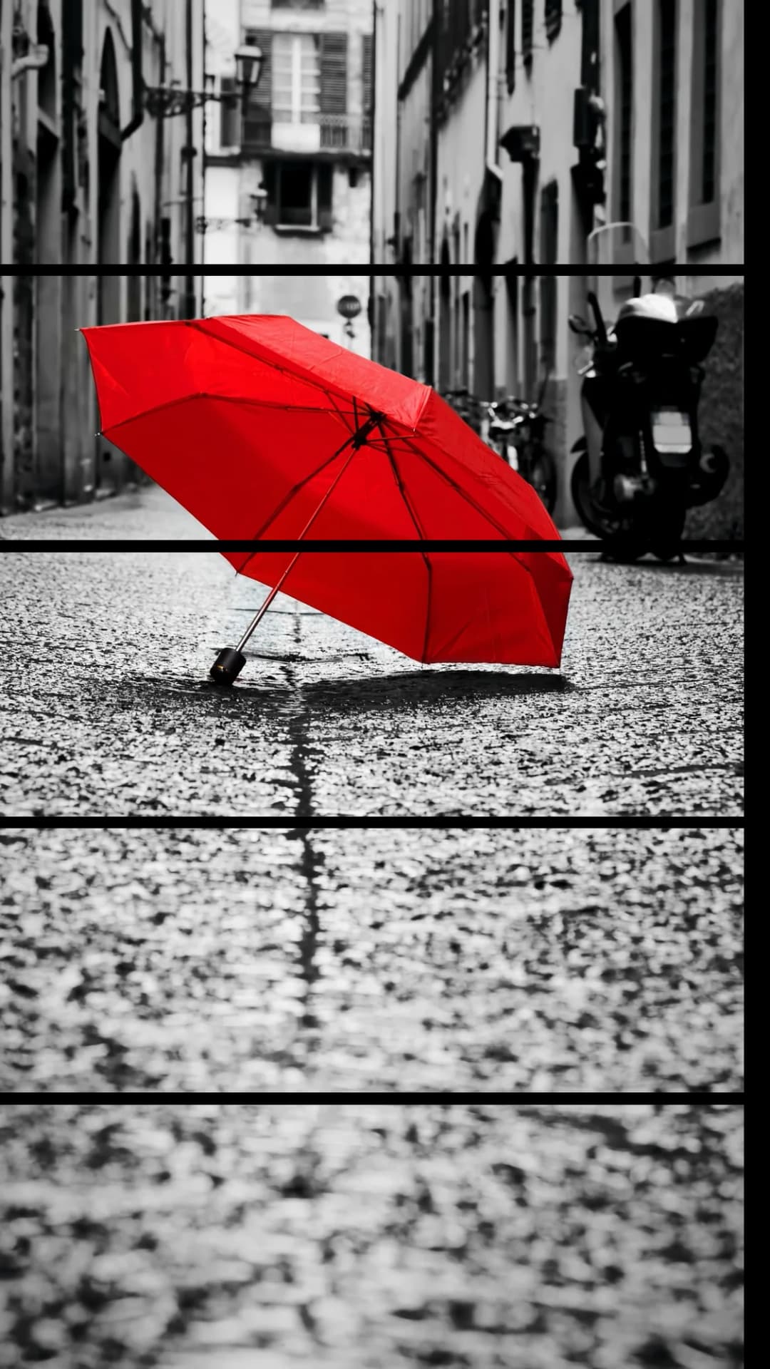 Red Umbrella Street – 5 Panels Straight