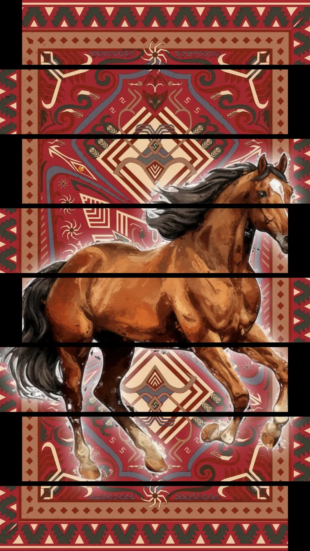 Regal Bay Horse – 8 Panels Up & Down