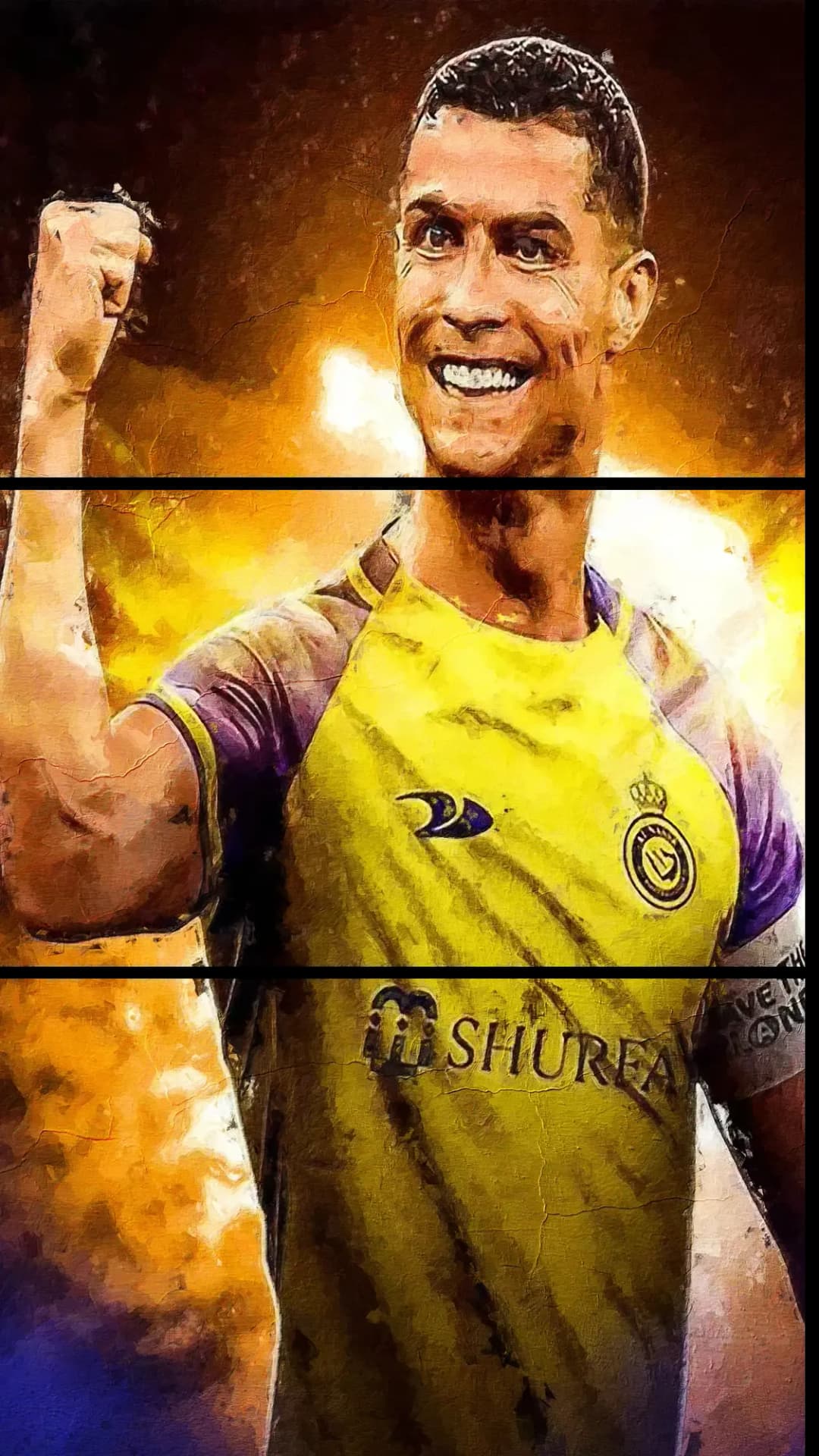 Ronaldo Al Nassr Celebration – 3 Panels