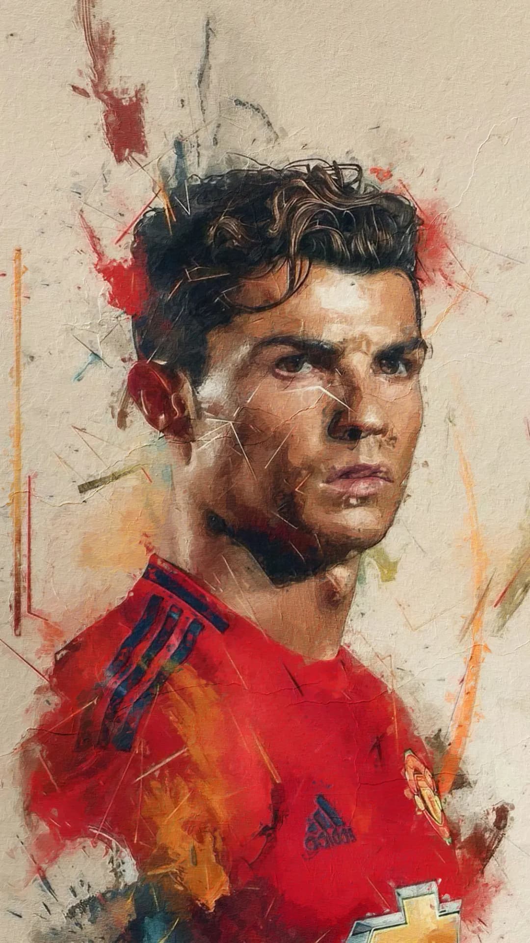 Ronaldo Painted Manchester Portrait