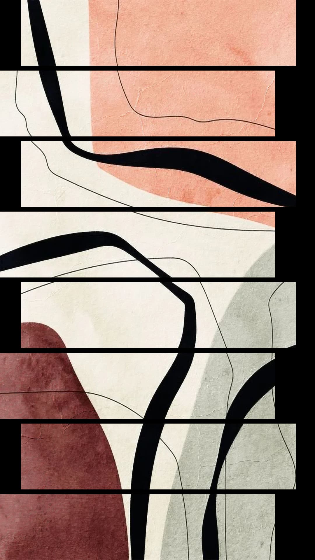 Rosy Curved Lines – 8 Panels Up & Down