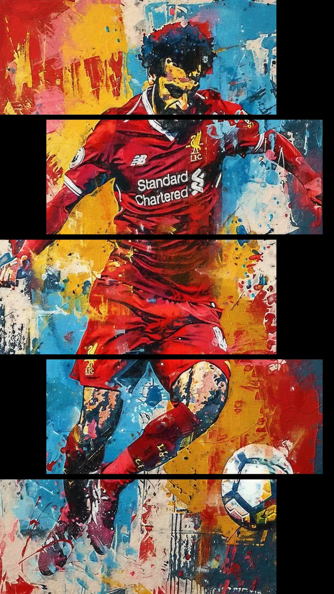 Salah Action Portrait – 5 Panels Up & Down
