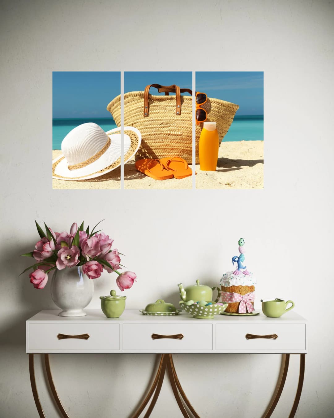 Summer Beach Accessories – 3 Panels