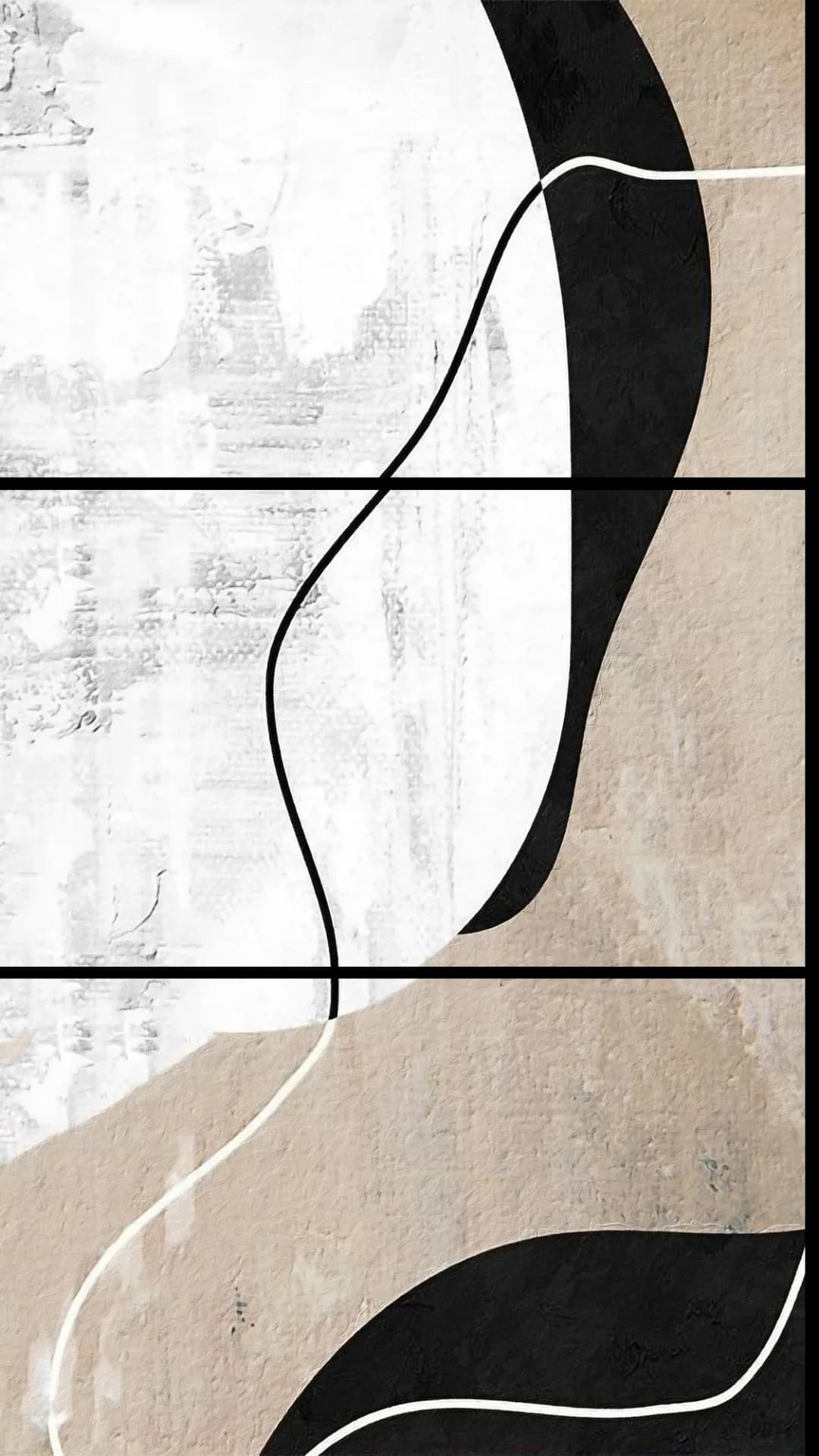 Textured Fluid Shapes – 3 Panels