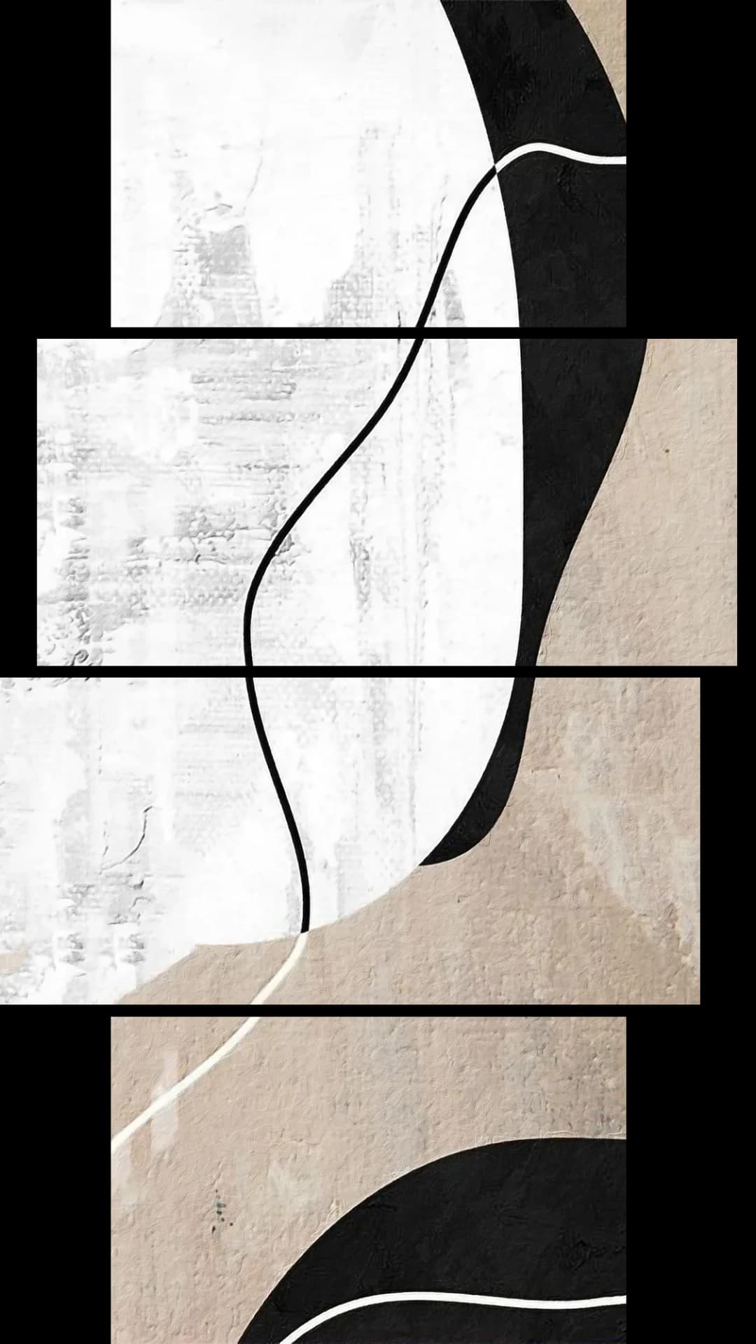 Textured Fluid Shapes – 4 Panels