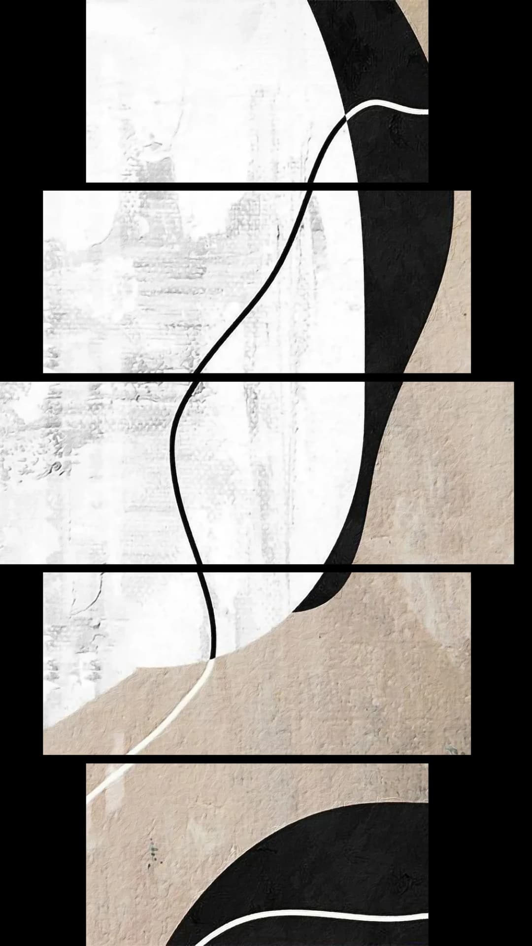 Textured Fluid Shapes – 5 Panels Hierarchy